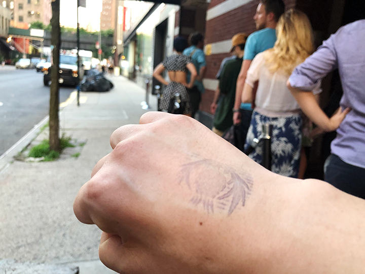 Stamp for guests 21 and over