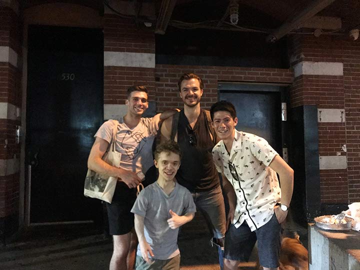 Photo with three Sleep No More performers