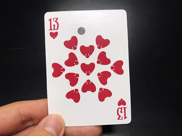 Playing card used for grouping
