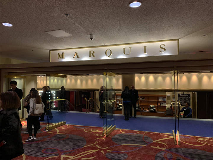 Entrance to the theater on the second floor of the hotel