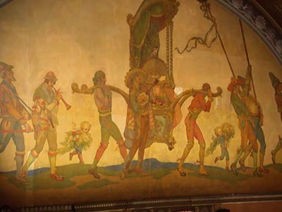 Painting by Willy Pogany inside the Bernard B. Jacobs Theatre