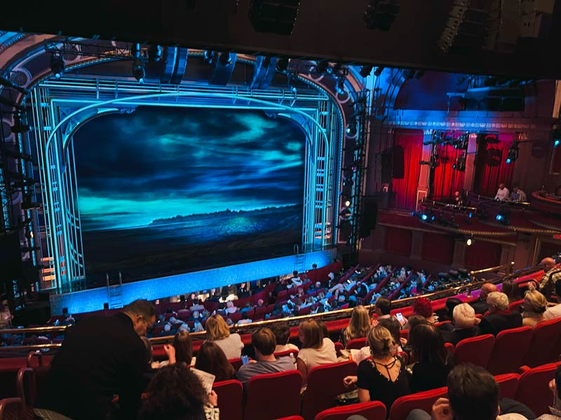 Broadway Theatre seat view Front Mezzanine Side Row F