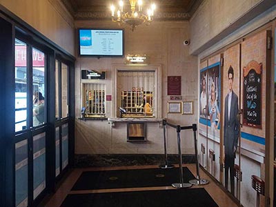 The entrance of the Lena Horne Theatre connects directly to the box office