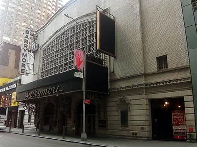 Historic exterior of the Barrymore Theatre