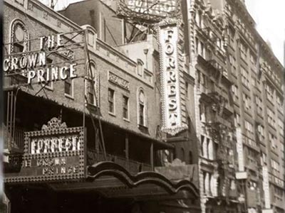 The Forrest Theatre facade when it was first built