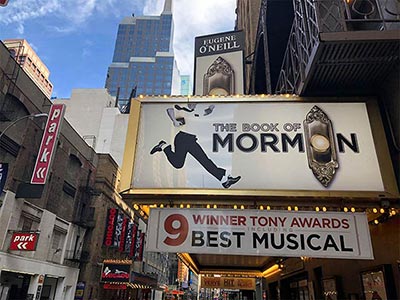 The Broadway Musical The Book of Mormon at Eugene O'Neill Theatre