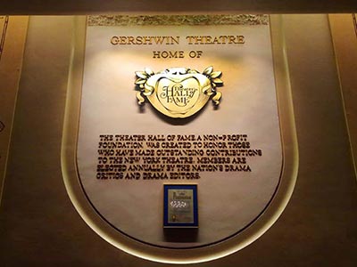 The American Theater Hall of Fame inside the Gershwin Theatre