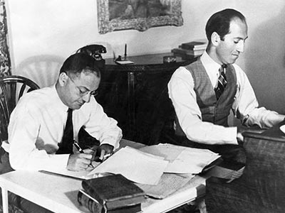 The Gershwin brothers at work in the 1930s