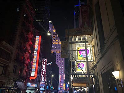 Hudson Theatre in the heart of New York City