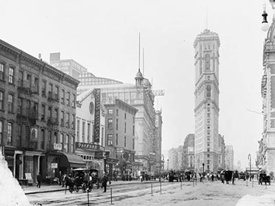 Longacre Square before it was renamed Times Square