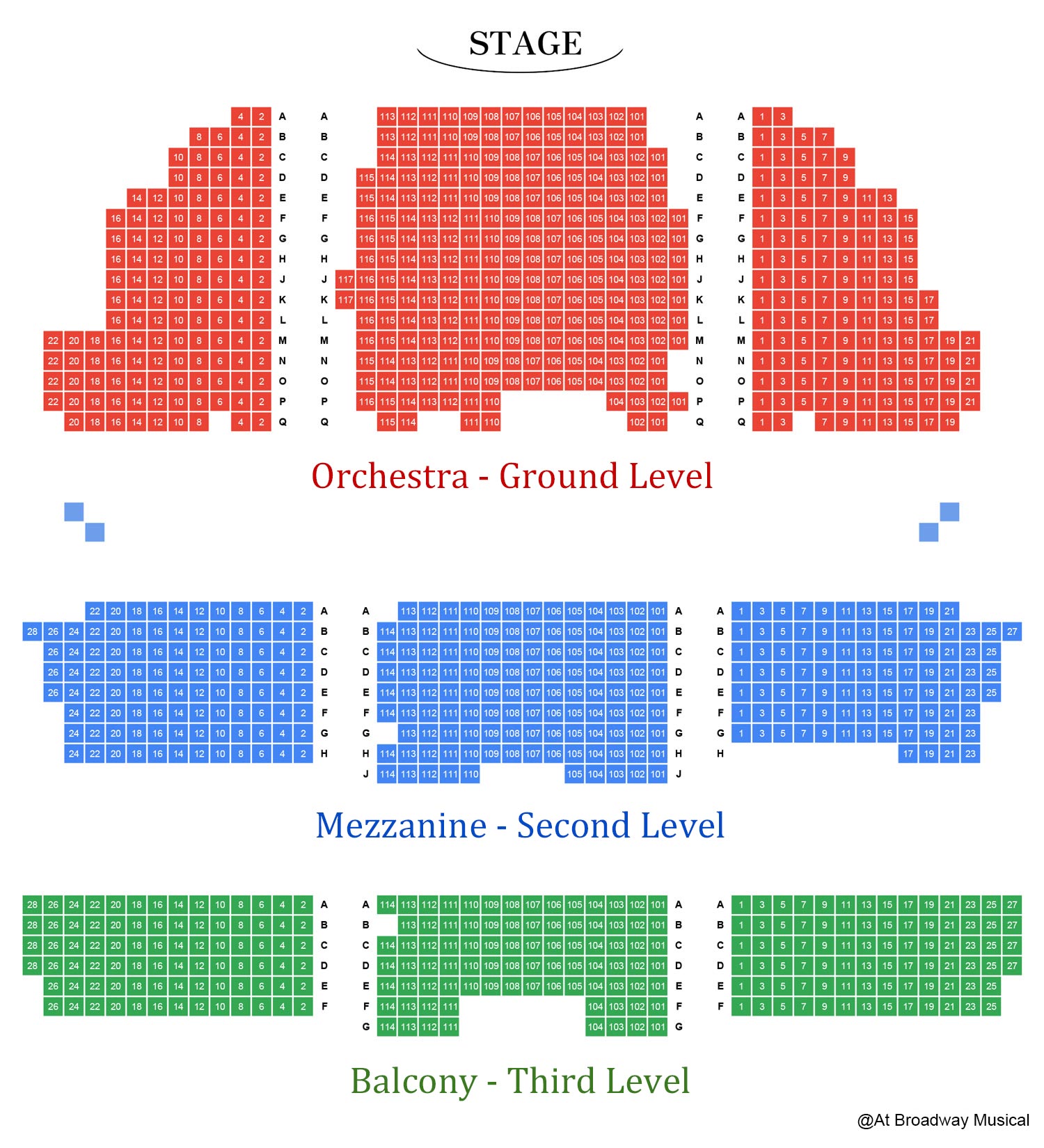 Longacre Theatre - Seating chart