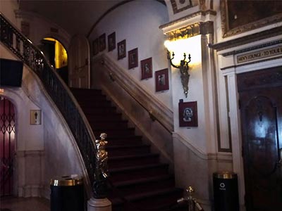 Decorative details reminiscent of a European castle