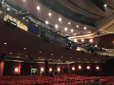 The spacious auditorium seats 1,611 people