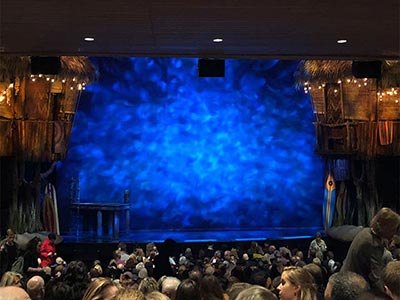 Stage view of the Marquis Theatre