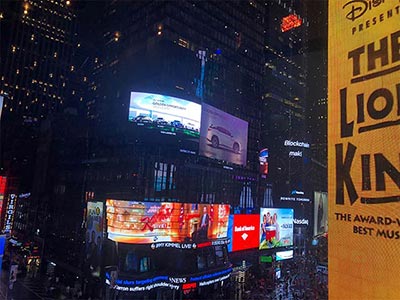 View of Times Square from the Minskoff Theatre