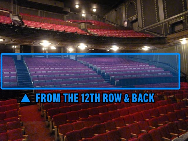Seating designed with stadium-style elevation