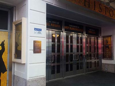 Richard Rodgers Theatre designed with a single main entrance