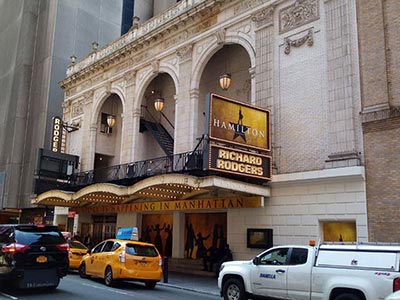 The Broadway Musical Hamilton at Richard Rodgers Theatre