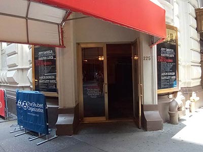Entrance to the Shubert Theatre at the corner of Shubert Alley and 44th Street