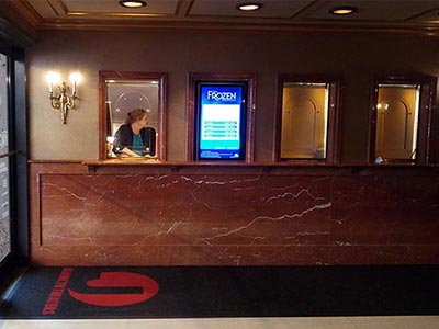 The St. James Theatre features a notably large box office compared with other venues