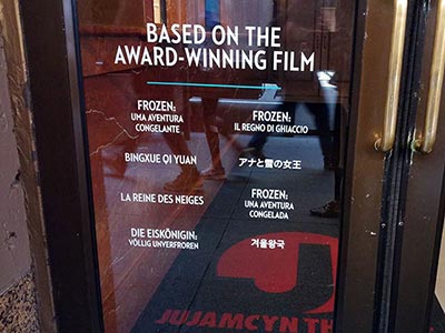 Disney’s Broadway production FROZEN presented at the St. James Theatre