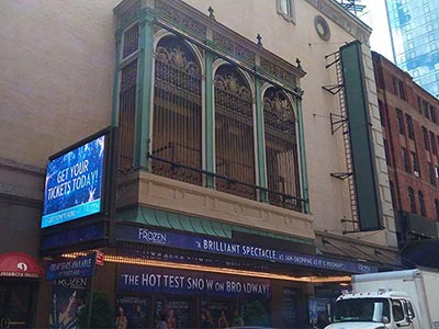 Iron loggia on the facade of the St. James Theatre