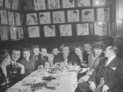 Inside Sardi’s in the 1940s