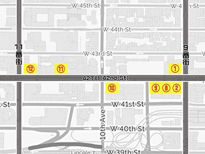The cluster of Off-Broadway theaters on 42nd Street known as Theatre Row