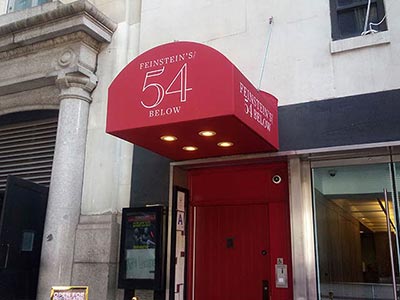 Entrance to Studio 54 during the disco era