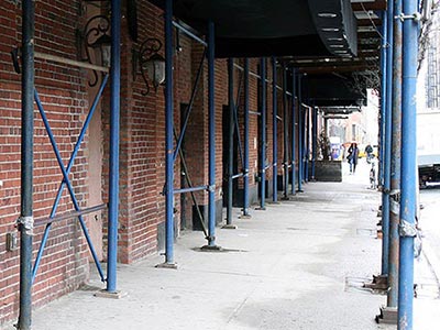Entrance of the long-abandoned McKittrick Hotel (West 27th Street)
