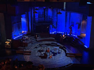 The stage of the Walter Kerr Theatre