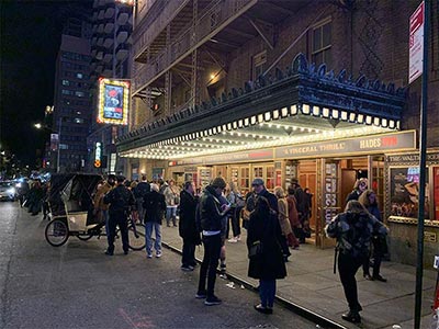Entrance of the Walter Kerr Theatre, owned by Jujamcyn Theaters