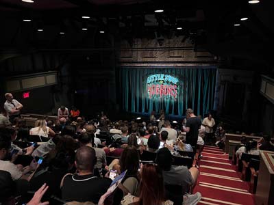 Westside Theatre seat view Orchestra side Row L